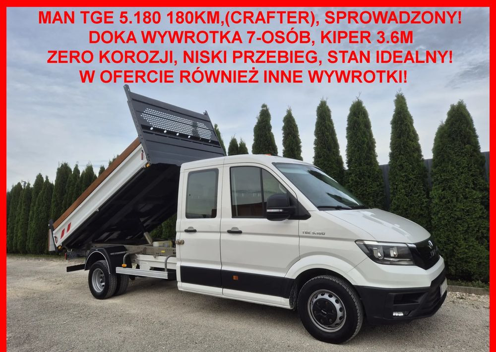 MAN MAN TGE 5.180 180KM - Dostavno vozilo kiper: slika 1 MAN MAN TGE 5.180 180KM - Dostavno vozilo kiper: slika 1