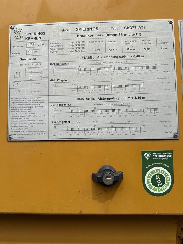 Spierings AT3 SK377 / 2006 / Klimatyzacja / LED (2x diesel) - Autokran za sve terene: slika 3 Spierings AT3 SK377 / 2006 / Klimatyzacja / LED (2x diesel) - Autokran za sve terene: slika 3