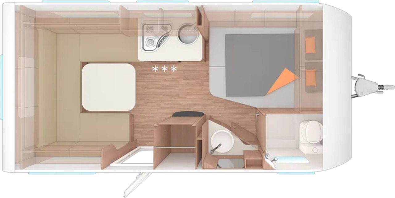 Weinsberg CaraOne 450 FU 1.500 KG, Fußbodentemp., Radtr - Kamp prikolica: slika 2 Weinsberg CaraOne 450 FU 1.500 KG, Fußbodentemp., Radtr - Kamp prikolica: slika 2