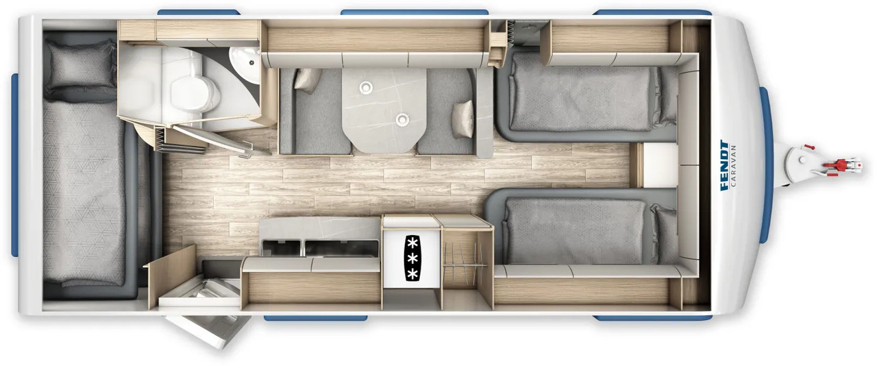 Wohnwagen Fendt Bianco Activ 550 KMG Modell 2026 - Kamp prikolica: slika 2 Wohnwagen Fendt Bianco Activ 550 KMG Modell 2026 - Kamp prikolica: slika 2