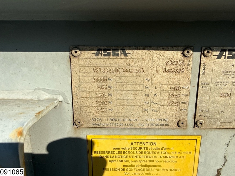 ASCA Chassis 10 / 20 / 30 ft, ADR - Poluprikolica za prevoz kontejnera/ Poluprikolica sa promenjivim sandukom: slika 4 ASCA Chassis 10 / 20 / 30 ft, ADR - Poluprikolica za prevoz kontejnera/ Poluprikolica sa promenjivim sandukom: slika 4