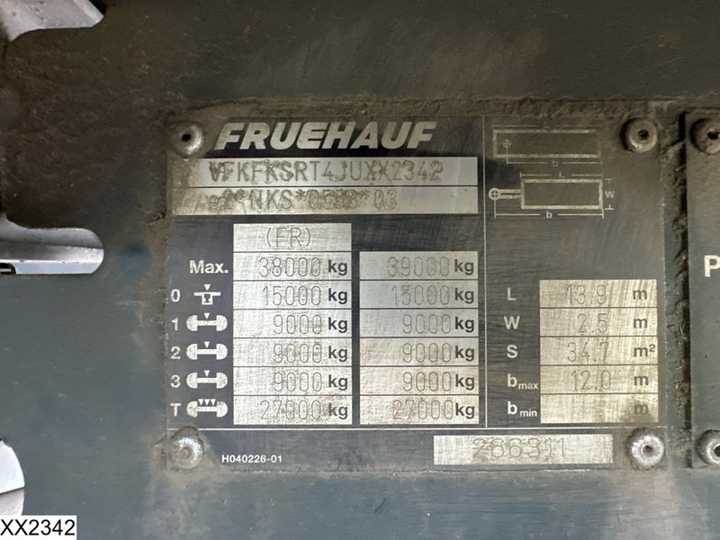 Fruehauf Tautliner Dhollandia - Poluprikolica sa ceradom: slika 4 Fruehauf Tautliner Dhollandia - Poluprikolica sa ceradom: slika 4