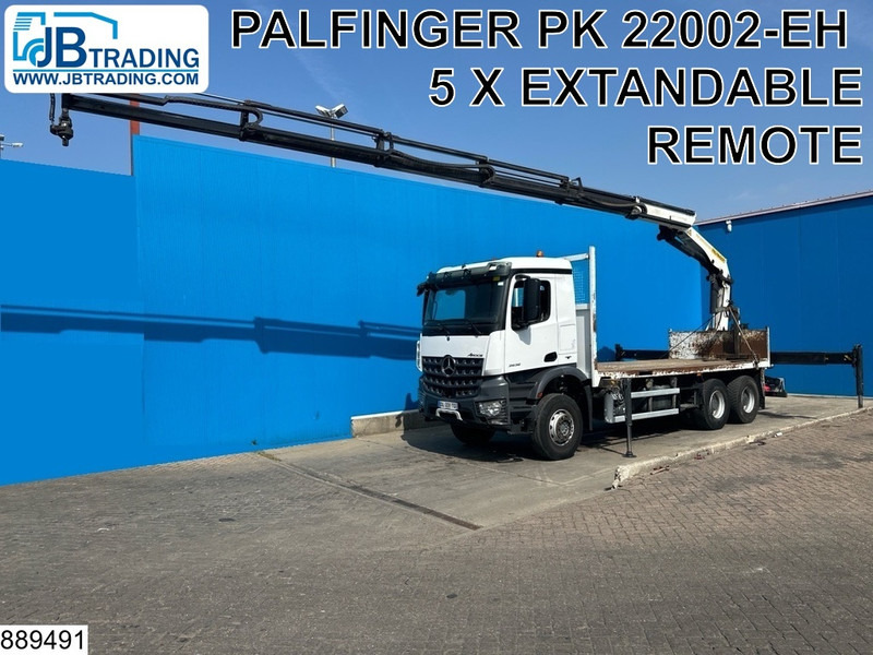 Kamion sa tovarnim sandukom, Kamion sa dizalicom Mercedes-Benz Arocs 2636 6X4, EURO 6, Steel suspension, Palfinger: slika 1