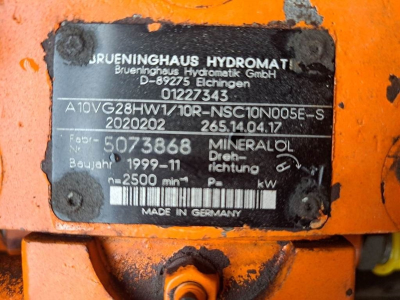 Lizing Brueninghaus Hydromatik A10VG28HW1/10R-Drive pump/Fahrpumpe/Rijpomp Brueninghaus Hydromatik A10VG28HW1/10R-Drive pump/Fahrpumpe/Rijpomp: slika 6 Lizing Brueninghaus Hydromatik A10VG28HW1/10R-Drive pump/Fahrpumpe/Rijpomp Brueninghaus Hydromatik A10VG28HW1/10R-Drive pump/Fahrpumpe/Rijpomp: slika 6