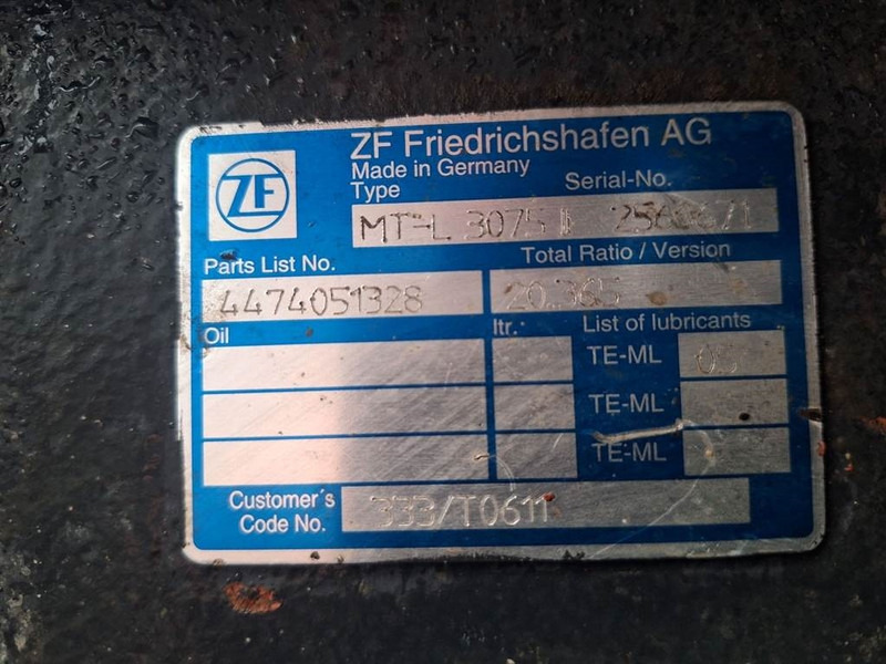 JCB 333/T0611-ZF MT-L3075II-4474051328-Axle/Achse/As - Osovina i delovi za Građevinska mašina: slika 5 JCB 333/T0611-ZF MT-L3075II-4474051328-Axle/Achse/As - Osovina i delovi za Građevinska mašina: slika 5