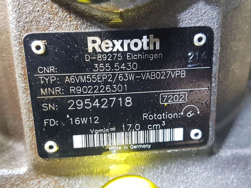 Rexroth A6VM55EP2/63W-R902226301-Drive motor/Fahrmotor - Hidraulika za Građevinska mašina: slika 5 Rexroth A6VM55EP2/63W-R902226301-Drive motor/Fahrmotor - Hidraulika za Građevinska mašina: slika 5
