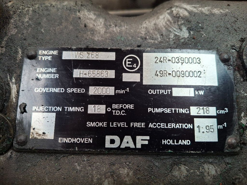Motor DAF WS268: slika 7 Motor DAF WS268: slika 7