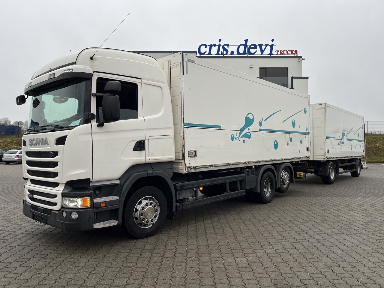 Scania R 450 6x2 Geränkezug + Orten Anhänger - Kamion za prevoz boca: slika 1 Scania R 450 6x2 Geränkezug + Orten Anhänger - Kamion za prevoz boca: slika 1