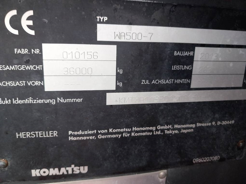 Komatsu WA500-7 - Utovarivač točkaš: slika 2 Komatsu WA500-7 - Utovarivač točkaš: slika 2