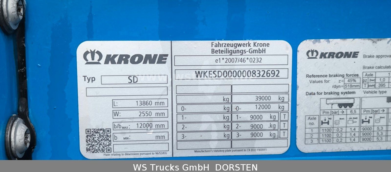 Krone SDP27 Coil Profiliner Edscha - Poluprikolica sa ceradom: slika 3 Krone SDP27 Coil Profiliner Edscha - Poluprikolica sa ceradom: slika 3