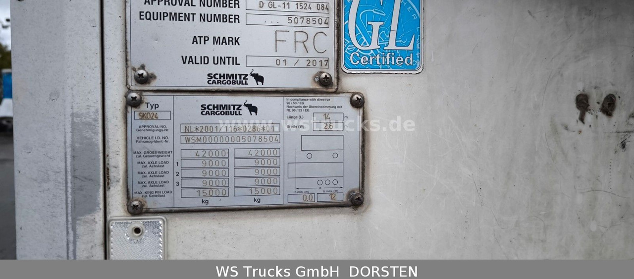 Schmitz Cargobull SKO 24 Kühlauflieger | Vector 1850 MT | LBW - Poluprikolica hladnjače: slika 4 Schmitz Cargobull SKO 24 Kühlauflieger | Vector 1850 MT | LBW - Poluprikolica hladnjače: slika 4