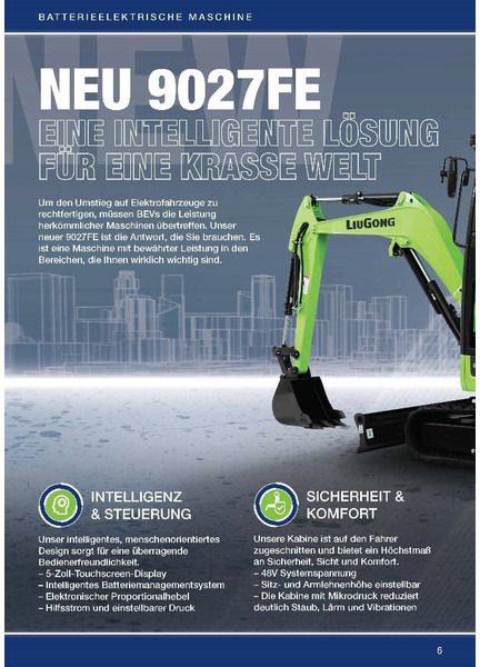 Novu Mini bager LIUGONG 9027 FE vollelektrisch, 2.680 kg: slika 6 Novu Mini bager LIUGONG 9027 FE vollelektrisch, 2.680 kg: slika 6