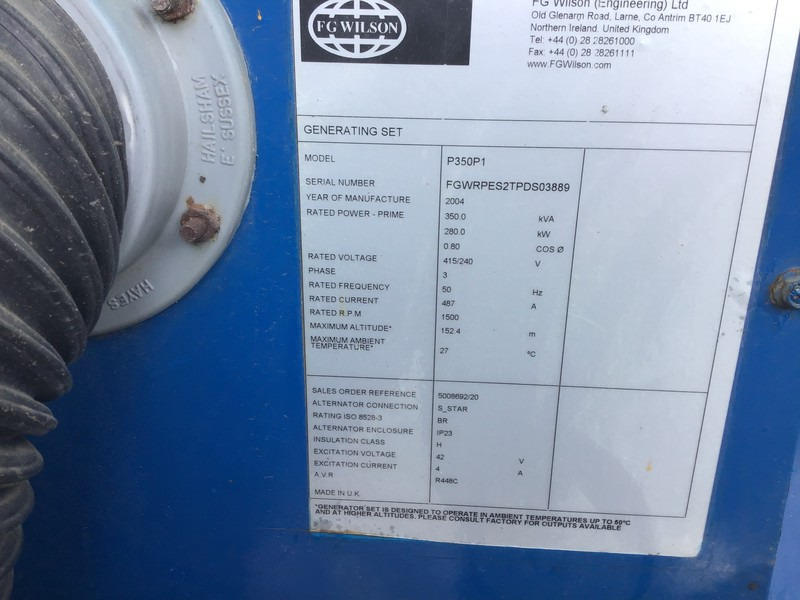 Set generatora Perkins 2306C-E14 TAG2 GENERATOR 350 KVA FOR PARTS: slika 11 Set generatora Perkins 2306C-E14 TAG2 GENERATOR 350 KVA FOR PARTS: slika 11