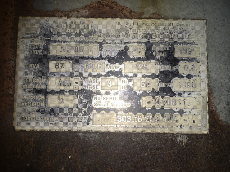 Set generatora Perkins T6.354.4 GENERATOR 87 KVA USED: slika 7