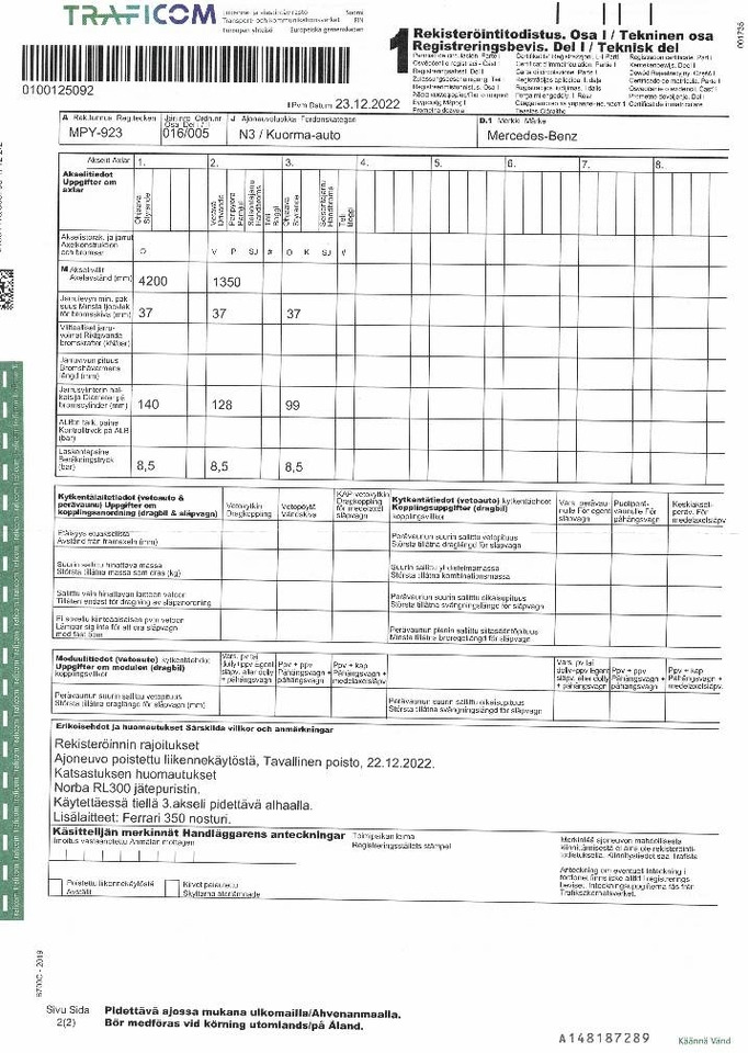 Lizing Mercedes-Benz Axor 2533  Mercedes-Benz Axor 2533: slika 11