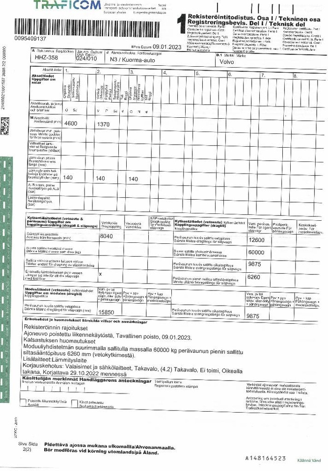 Kamion sa golom šasijom i zatvorenom kabinom Volvo FH13: slika 10 Kamion sa golom šasijom i zatvorenom kabinom Volvo FH13: slika 10