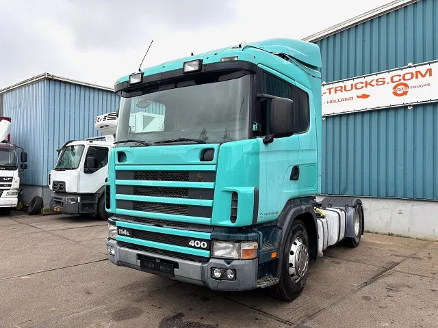 Scania R114-380 LA SLEEPERCAB 4x2 (EURO 2 / MANUAL GEARBOX / HYDRAULIC KIT / P.T.O. / FULL SPOILERSET / ETC.) - Tegljač: slika 1 Scania R114-380 LA SLEEPERCAB 4x2 (EURO 2 / MANUAL GEARBOX / HYDRAULIC KIT / P.T.O. / FULL SPOILERSET / ETC.) - Tegljač: slika 1