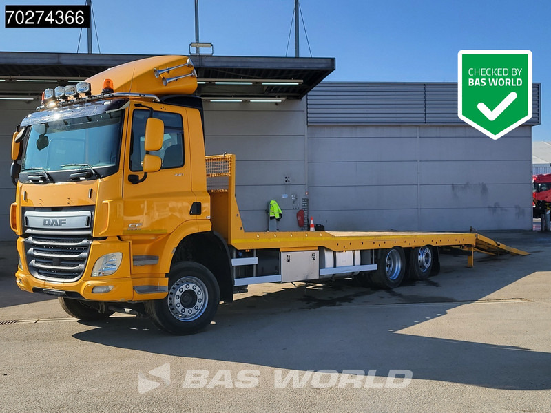 DAF CF 440 6X2 Machine transporter Hydraulic ramps Lift+lenkachse ACC Euro 6 - Kamion za prevoz automobila: slika 1 DAF CF 440 6X2 Machine transporter Hydraulic ramps Lift+lenkachse ACC Euro 6 - Kamion za prevoz automobila: slika 1