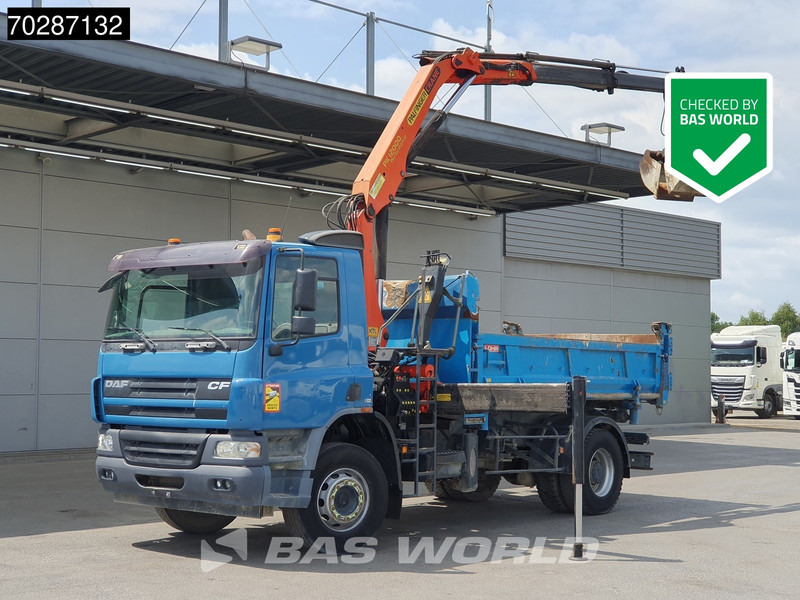 DAF CF75.310 4X2 Palfinger PK12000 Kran Crane 7m3 tipper Big-Axle Steelsuspension Euro 3 - Istovarivač, Kamion sa dizalicom: slika 1 DAF CF75.310 4X2 Palfinger PK12000 Kran Crane 7m3 tipper Big-Axle Steelsuspension Euro 3 - Istovarivač, Kamion sa dizalicom: slika 1