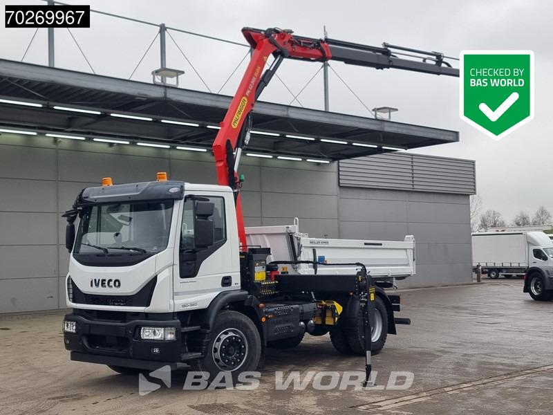 Iveco Eurocargo 180E320 4X2 Steelsuspension 3-Seiten Palfinger PK12.501 Euro 6 - Istovarivač, Kamion sa dizalicom: slika 1 Iveco Eurocargo 180E320 4X2 Steelsuspension 3-Seiten Palfinger PK12.501 Euro 6 - Istovarivač, Kamion sa dizalicom: slika 1