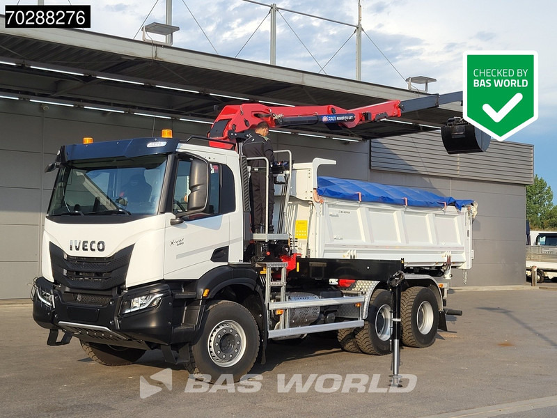 Iveco X-Way 480 6X4 NEW! HMF 2243Z-RCS Z-Crane kran 12m3 KH-Kipper Retarder Big-Axle - Istovarivač, Kamion sa dizalicom: slika 1 Iveco X-Way 480 6X4 NEW! HMF 2243Z-RCS Z-Crane kran 12m3 KH-Kipper Retarder Big-Axle - Istovarivač, Kamion sa dizalicom: slika 1