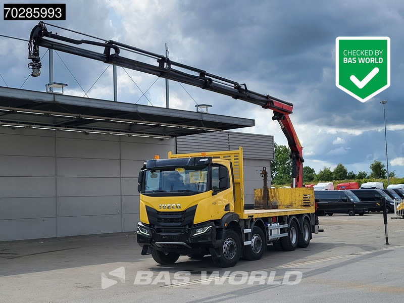 Kamion sa tovarnim sandukom, Kamion sa dizalicom Iveco X-Way 480 8X4 Palfinger PK22002 EH Kran Crane Rotator Retarder Euro 6: slika 1