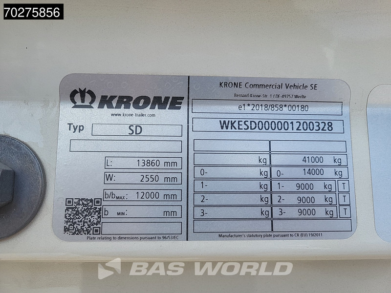 Novu Poluprikolica sa zatvorenim sandukom Krone SD NEW! Direkt-Verfugbar Liftachse: slika 18