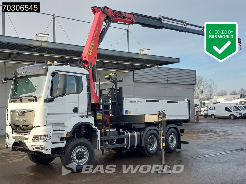 MAN TGS 28.520 6X4 NEW Palfinger PK24001 SLD 5 Kran 2-way tipper Retarder Lift+Steering Axle - Istovarivač, Kamion sa dizalicom: slika 1 MAN TGS 28.520 6X4 NEW Palfinger PK24001 SLD 5 Kran 2-way tipper Retarder Lift+Steering Axle - Istovarivač, Kamion sa dizalicom: slika 1