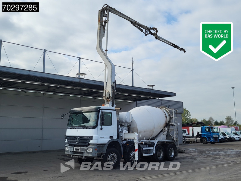 Auto pumpa za beton Mercedes-Benz Actros 3241 8X4 7m3 Putzmeister Mixer Big-Axle Steelsuspension Automatic Pompe+Mixer Euro 3: slika 1