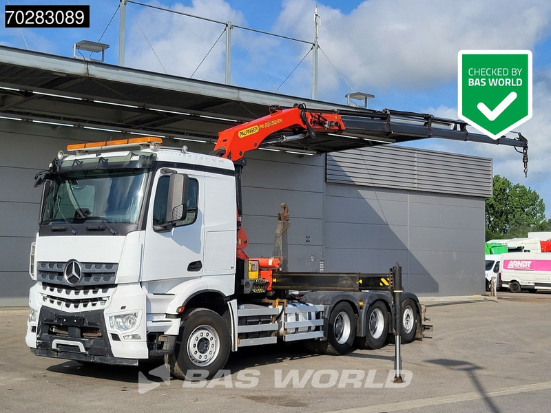 Mercedes-Benz Arocs 3245 Actros 8X4 Palfinger PK22002 EH Crane 17tons hooklift Big-Axle Lift+Lenkachse Navi Euro 6 - Kamion sa hidrauličnom kukom, Kamion sa dizalicom: slika 1 Mercedes-Benz Arocs 3245 Actros 8X4 Palfinger PK22002 EH Crane 17tons hooklift Big-Axle Lift+Lenkachse Navi Euro 6 - Kamion sa hidrauličnom kukom, Kamion sa dizalicom: slika 1