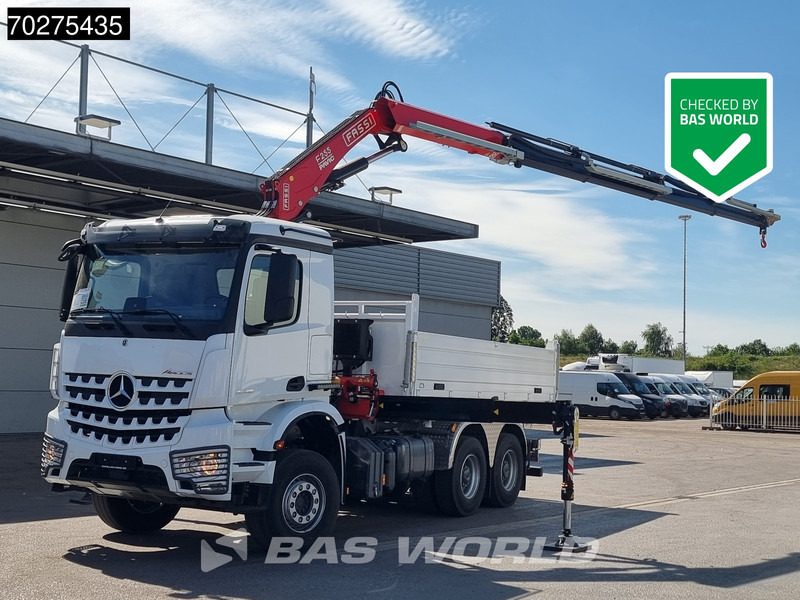 Mercedes-Benz Arocs 3348 6X4 Fassi F255A2.24 Kran Crane 9m3 3-Sided Tipper Big-Axle Euro 6 - Istovarivač, Kamion sa dizalicom: slika 1 Mercedes-Benz Arocs 3348 6X4 Fassi F255A2.24 Kran Crane 9m3 3-Sided Tipper Big-Axle Euro 6 - Istovarivač, Kamion sa dizalicom: slika 1