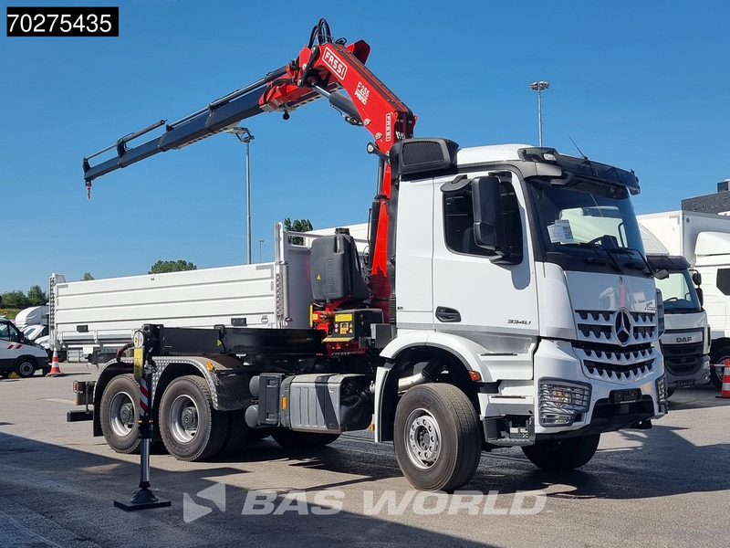 Mercedes-Benz Arocs 3348 6X4 Fassi F255A2.24 Kran Crane 9m3 3-Sided Tipper Big-Axle Euro 6 - Istovarivač, Kamion sa dizalicom: slika 3 Mercedes-Benz Arocs 3348 6X4 Fassi F255A2.24 Kran Crane 9m3 3-Sided Tipper Big-Axle Euro 6 - Istovarivač, Kamion sa dizalicom: slika 3