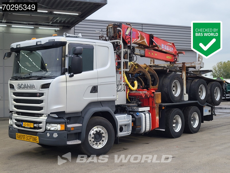 Scania R580 R 6X4 NL-Truck Diebolt D28.81 Kran Crane Holztransport + Dolly Retarder Euro 6 - Šticar, Kamion sa dizalicom: slika 1 Scania R580 R 6X4 NL-Truck Diebolt D28.81 Kran Crane Holztransport + Dolly Retarder Euro 6 - Šticar, Kamion sa dizalicom: slika 1