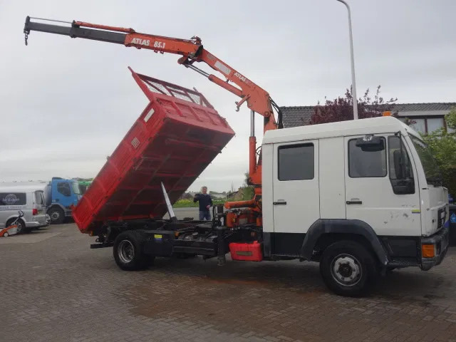 MAN 12.224 DC,8,5 TON ATLAS KRAAN,KIPPER,MANUAL POMP - Istovarivač, Kamion sa dizalicom: slika 1 MAN 12.224 DC,8,5 TON ATLAS KRAAN,KIPPER,MANUAL POMP - Istovarivač, Kamion sa dizalicom: slika 1