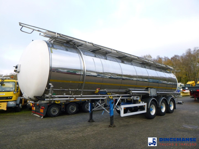 Feldbinder Chemical tank inox L4BH 37.5 m3 / 1 comp - Poluprikolica cisterna: slika 1 Feldbinder Chemical tank inox L4BH 37.5 m3 / 1 comp - Poluprikolica cisterna: slika 1