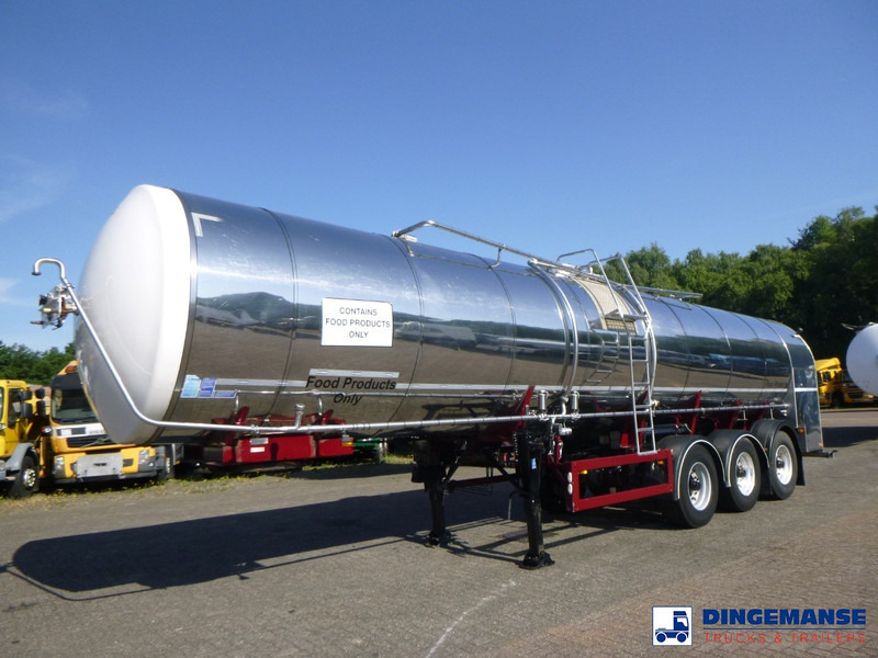 Feldbinder Food tank inox 30 m3 / 1 comp - Poluprikolica cisterna: slika 1 Feldbinder Food tank inox 30 m3 / 1 comp - Poluprikolica cisterna: slika 1
