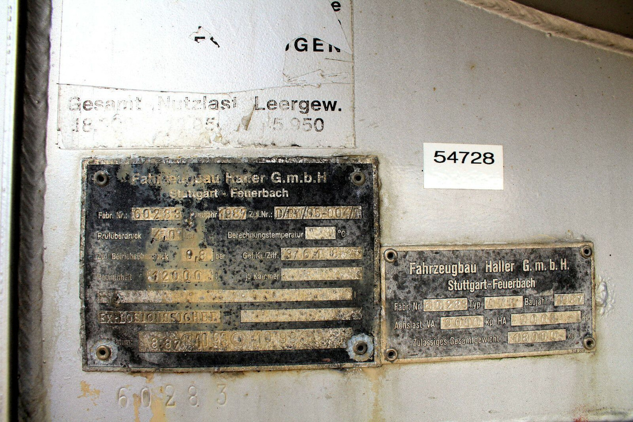 Prikolica cisterna 2-Achs Haller 12m³ Saug u. Druck Anhänger Ex-ADR: slika 8 Prikolica cisterna 2-Achs Haller 12m³ Saug u. Druck Anhänger Ex-ADR: slika 8