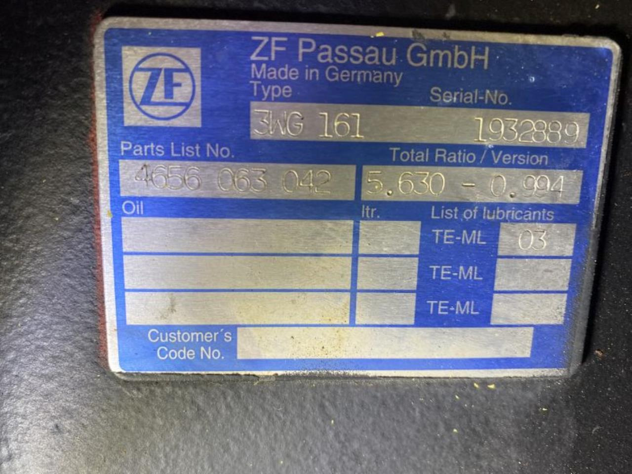 ZF 3WG161 - Transmisija za Oprema za rukovanje materijalima: slika 3 ZF 3WG161 - Transmisija za Oprema za rukovanje materijalima: slika 3