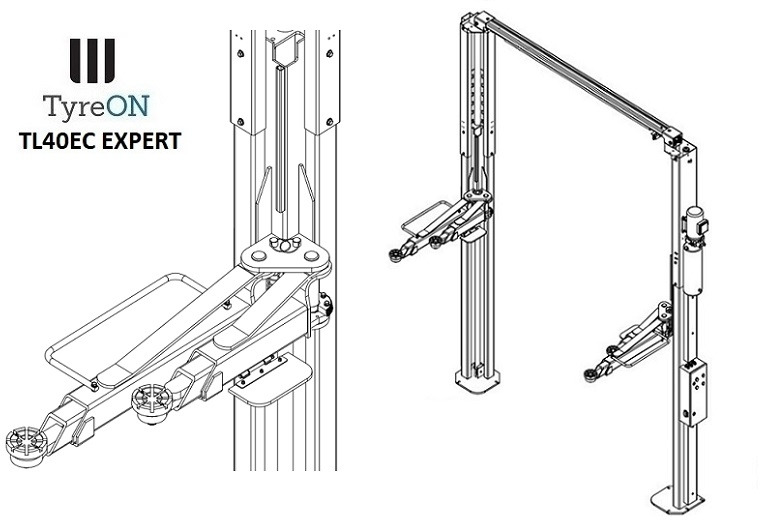 TL40EC EXPERT 2 post asymmetric lift - clear floor - Гаражна опрема: slika 4 TL40EC EXPERT 2 post asymmetric lift - clear floor - Гаражна опрема: slika 4