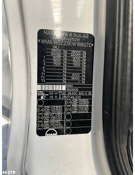 Kamion sa kablovskim sistemom MAN TGS 26.400 Euro 6 24 Ton kettingsysteem: slika 18