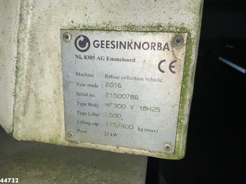 Kamion za smeće Mercedes-Benz Econic 2630 Euro 6 CNG Norba MF 300 18m³ 2 compartimenten just 137.620 km!: slika 17 Kamion za smeće Mercedes-Benz Econic 2630 Euro 6 CNG Norba MF 300 18m³ 2 compartimenten just 137.620 km!: slika 17