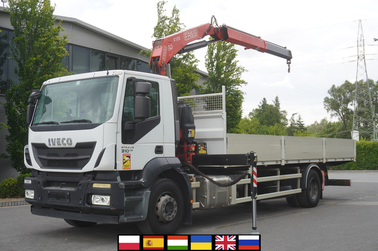 IVECO STRALIS 19.310 E6 / Flatbed 19 EPAL / FASSI F135 / 225 MTH! / 5.7  T - Kamion sa dizalicom, Kamion sa dizalicom: slika 1 IVECO STRALIS 19.310 E6 / Flatbed 19 EPAL / FASSI F135 / 225 MTH! / 5.7  T - Kamion sa dizalicom, Kamion sa dizalicom: slika 1