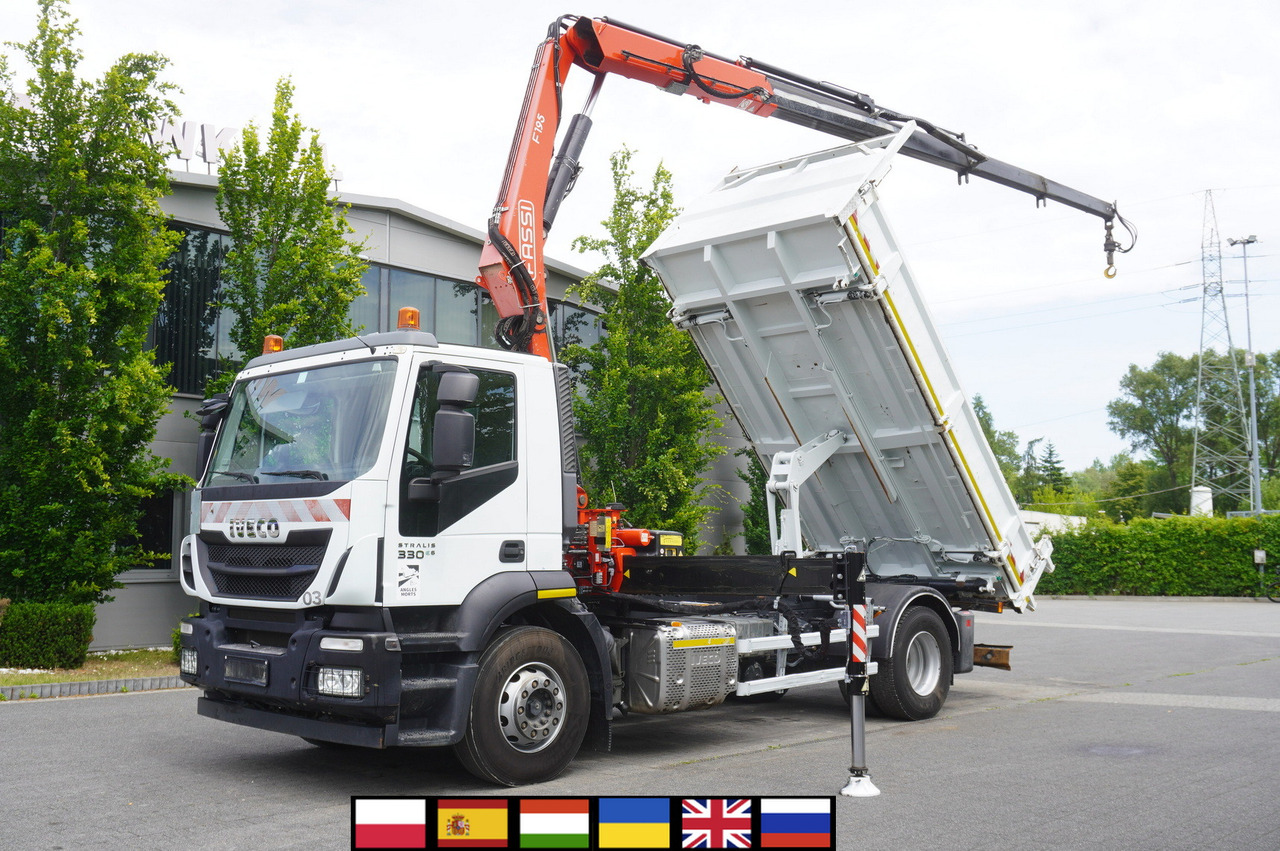 IVECO STRALIS 330 E6 / FASSI 195A 8.5 T / 3-side tipper - Kamion sa dizalicom: slika 1 IVECO STRALIS 330 E6 / FASSI 195A 8.5 T / 3-side tipper - Kamion sa dizalicom: slika 1