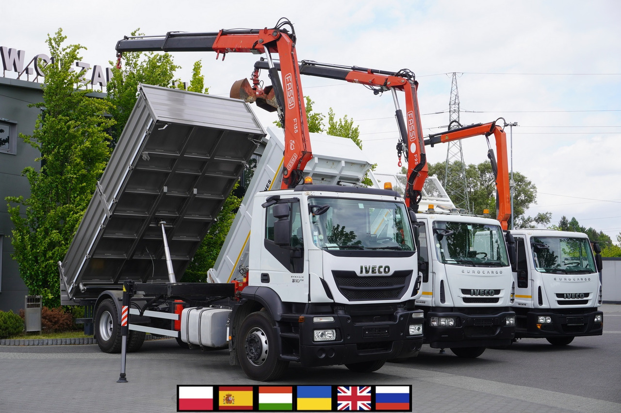 IVECO Stralis 310 E6 / NEW 3-sided tipper / Fassi F135 crane with remote control - Kamion sa tovarnim sandukom, Kamion sa dizalicom: slika 1 IVECO Stralis 310 E6 / NEW 3-sided tipper / Fassi F135 crane with remote control - Kamion sa tovarnim sandukom, Kamion sa dizalicom: slika 1