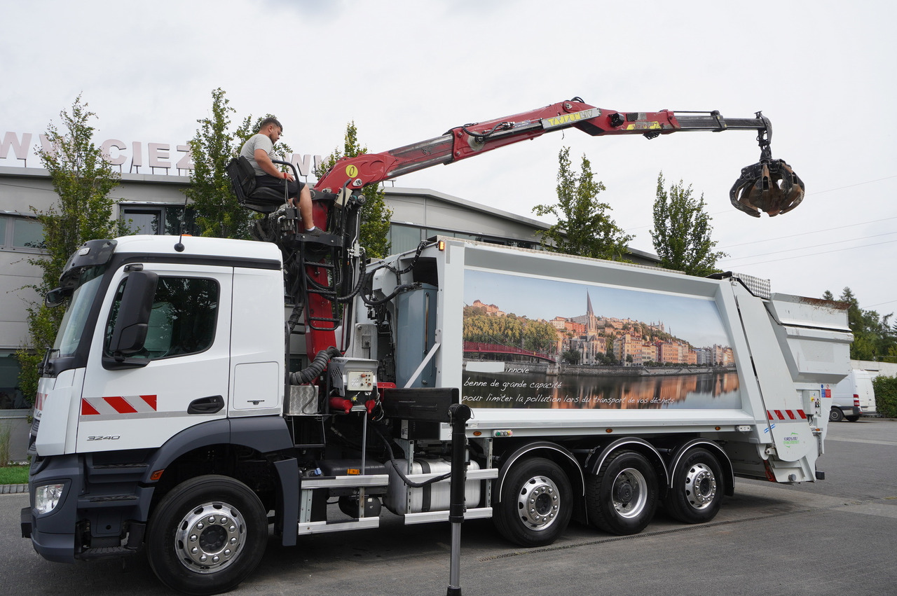 MERCEDES-BENZ Antos 3240 8x2 / Tajfun 5T crane / Farid Industries garbage truck/ 3 steered axles - Kamion za smeće: slika 1 MERCEDES-BENZ Antos 3240 8x2 / Tajfun 5T crane / Farid Industries garbage truck/ 3 steered axles - Kamion za smeće: slika 1