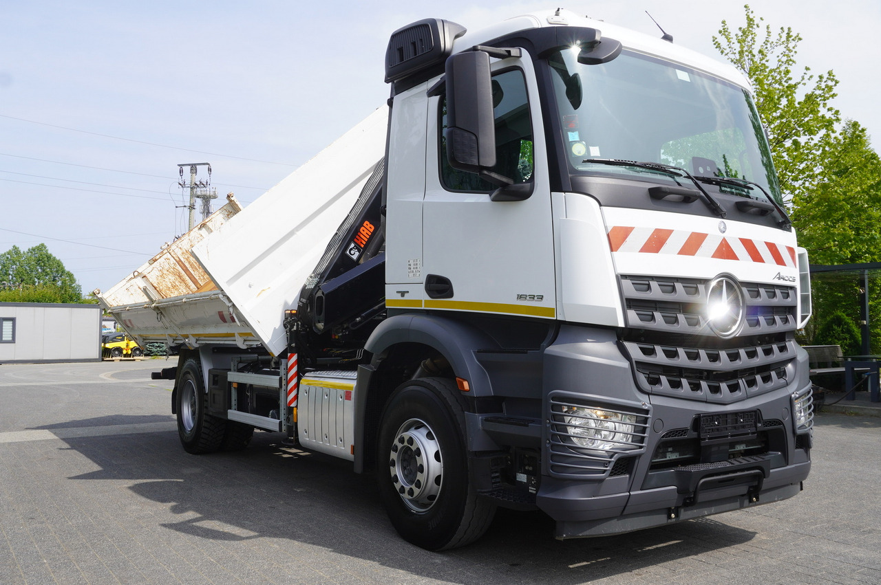 Istovarivač, Kamion sa dizalicom MERCEDES-BENZ Arocs 1833 / 87,000 km!!! / Hds HIAB X-DUO 128 B-2 / three-sided tipper: slika 16