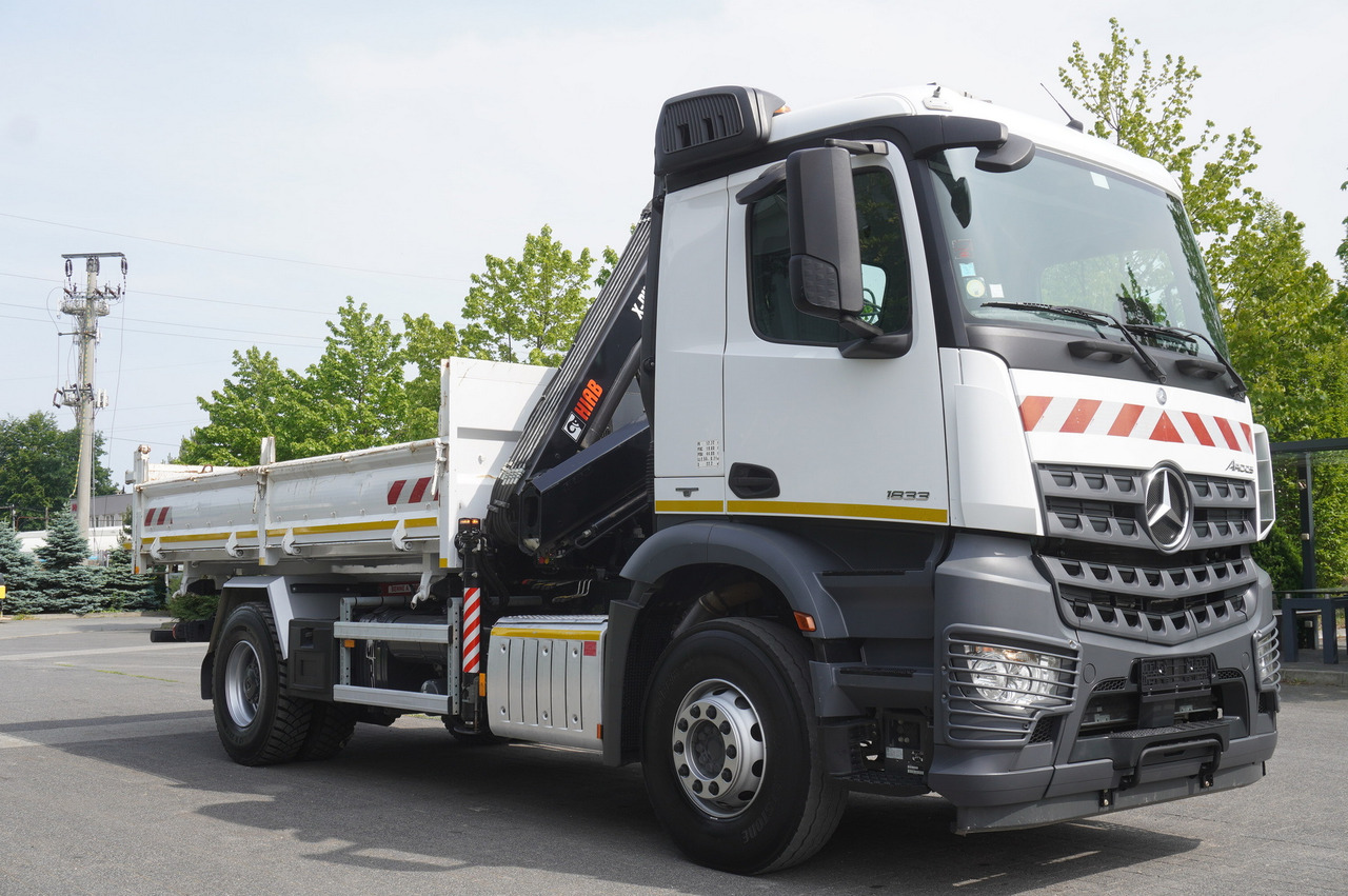 Istovarivač, Kamion sa dizalicom MERCEDES-BENZ Arocs 1833 / 87,000 km!!! / Hds HIAB X-DUO 128 B-2 / three-sided tipper: slika 7