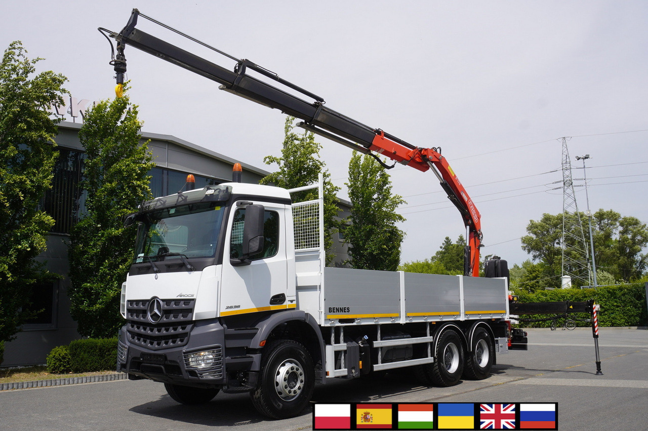 MERCEDES-BENZ Arocs 2633 flatbed truck / Crane FASSI F155A.0.23 / REMOTE CONTROL / 230,000 km - Kamion sa dizalicom: slika 1 MERCEDES-BENZ Arocs 2633 flatbed truck / Crane FASSI F155A.0.23 / REMOTE CONTROL / 230,000 km - Kamion sa dizalicom: slika 1