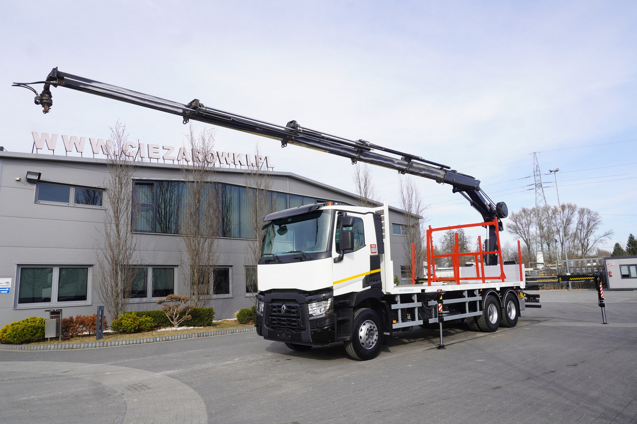 RENAULT C430 / HIAB 244 EP-5 HIDUO crane 8400 kg 15 m / Platform with stanchions - Kamion sa dizalicom: slika 2 RENAULT C430 / HIAB 244 EP-5 HIDUO crane 8400 kg 15 m / Platform with stanchions - Kamion sa dizalicom: slika 2