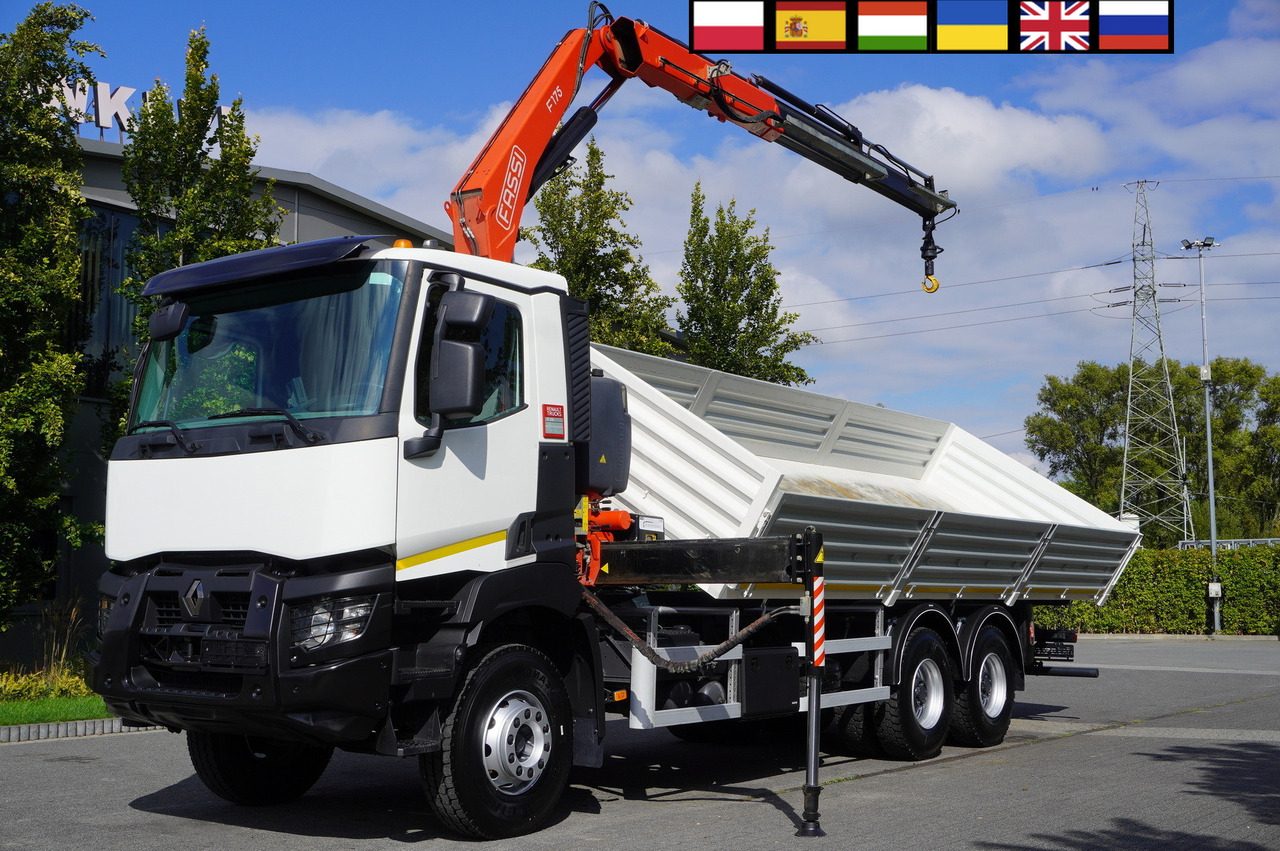 RENAULT K380 6×4 / FASSI F175 crane 7.85 t / 120 thousand km! / 2-sided tipper - Istovarivač, Kamion sa dizalicom: slika 1 RENAULT K380 6×4 / FASSI F175 crane 7.85 t / 120 thousand km! / 2-sided tipper - Istovarivač, Kamion sa dizalicom: slika 1